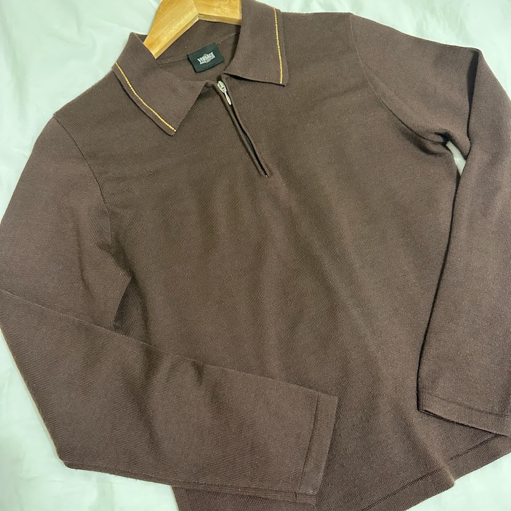 VERSACE - Collared long sleeve top